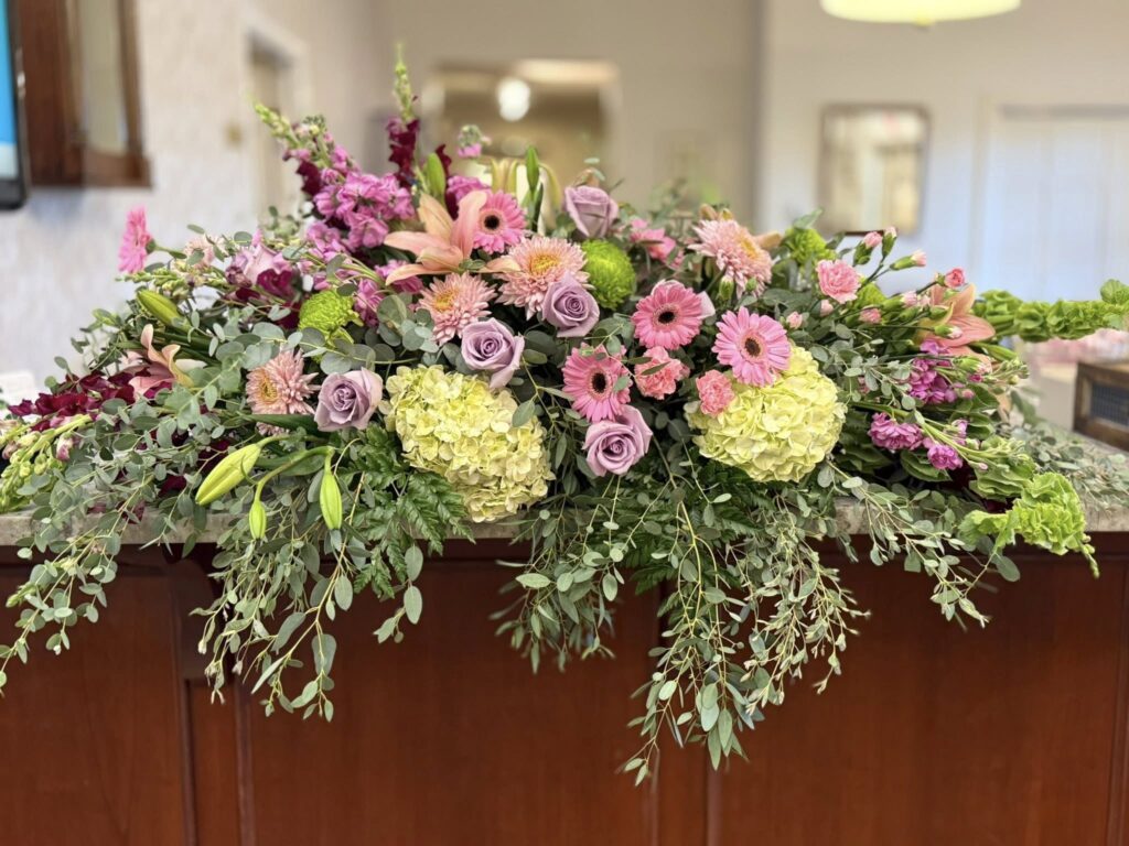 Spring funeral spray