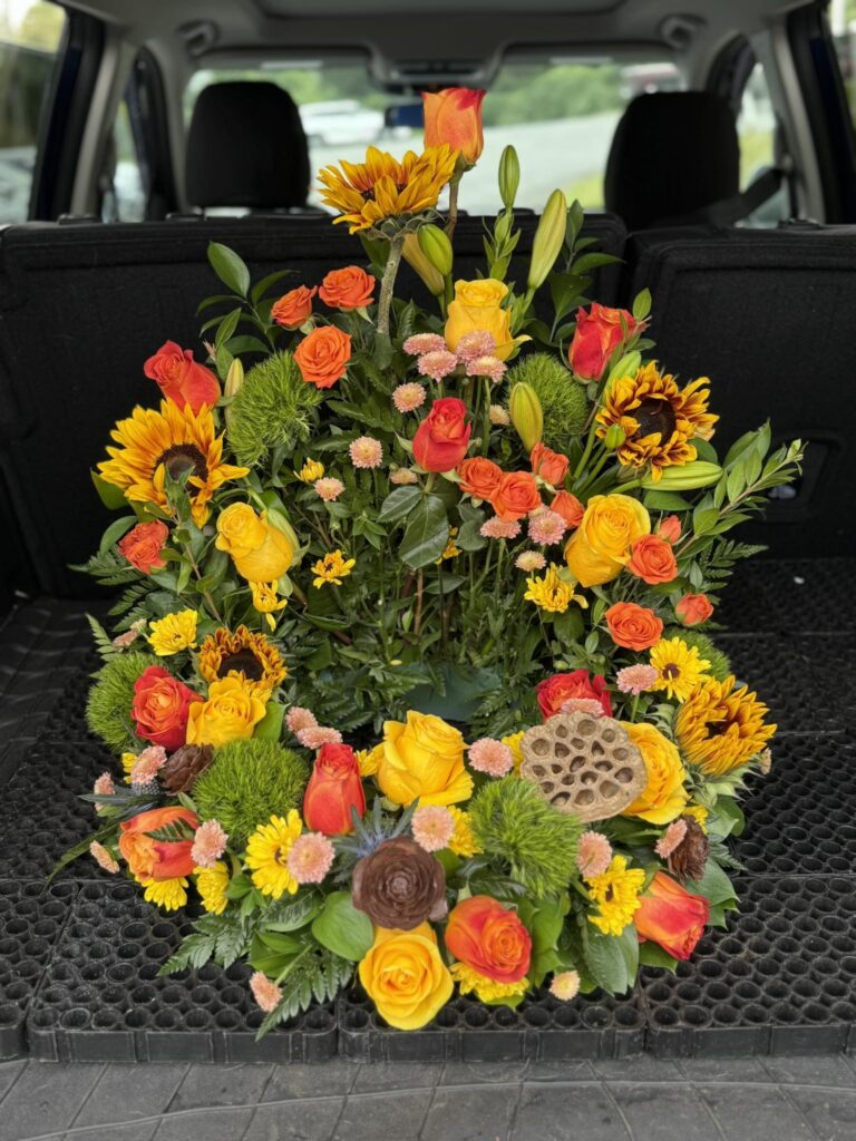 Fall funeral flowers